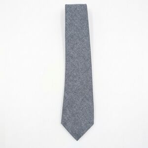 Glengala 100% Wool Tie - Handcrafted in Scotland - Heather Gray Herringbone